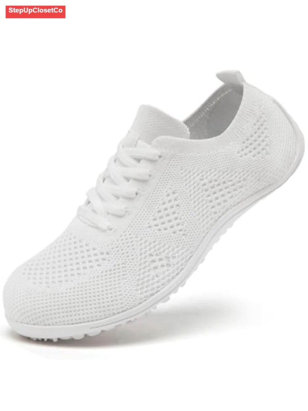 Zero Drop Sole Barefoot Walking Shoes Slip On Breathable Knit Casual Sneakers